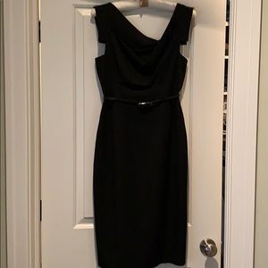 Black Halo black sheath dress, size 8